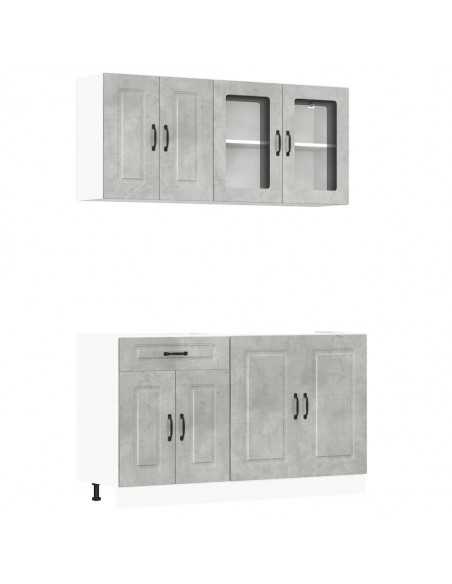 Ensemble d'armoires de cuisine 4 pcs Kalmar bois d'ingénierie