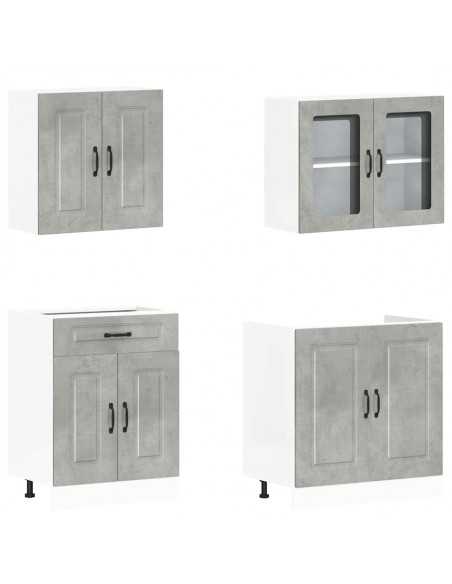 Ensemble d'armoires de cuisine 4 pcs Kalmar bois d'ingénierie