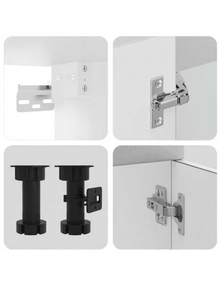 Ensemble d'armoires de cuisine 4 pcs Kalmar bois d'ingénierie