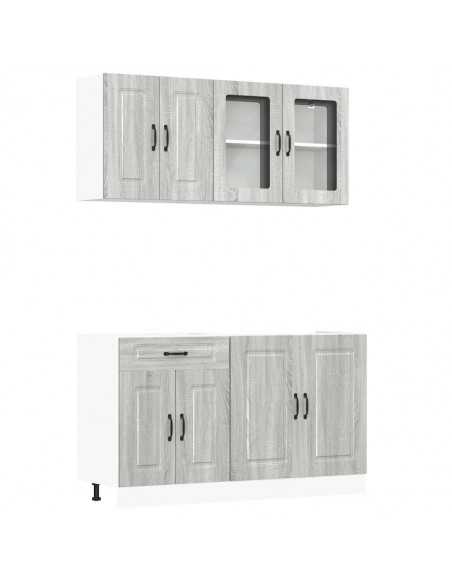 Ensemble d'armoires de cuisine 4 pcs Kalmar bois d'ingénierie