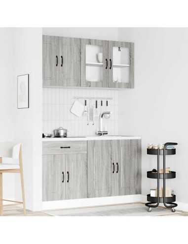 Ensemble d'armoires de cuisine 4 pcs Kalmar bois d'ingénierie