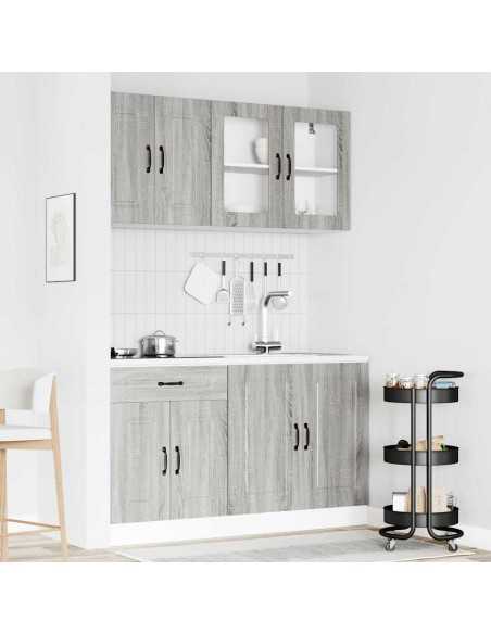 Ensemble d'armoires de cuisine 4 pcs Kalmar bois d'ingénierie