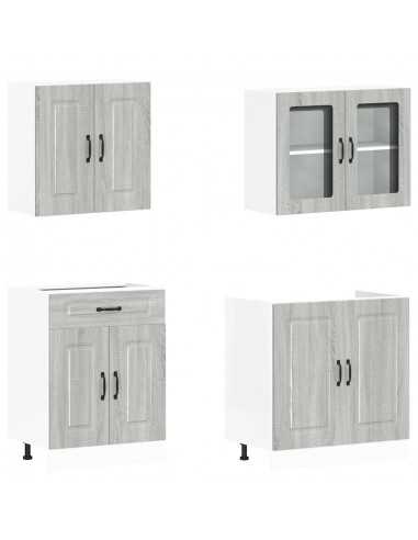 Ensemble d'armoires de cuisine 4 pcs Kalmar bois d'ingénierie