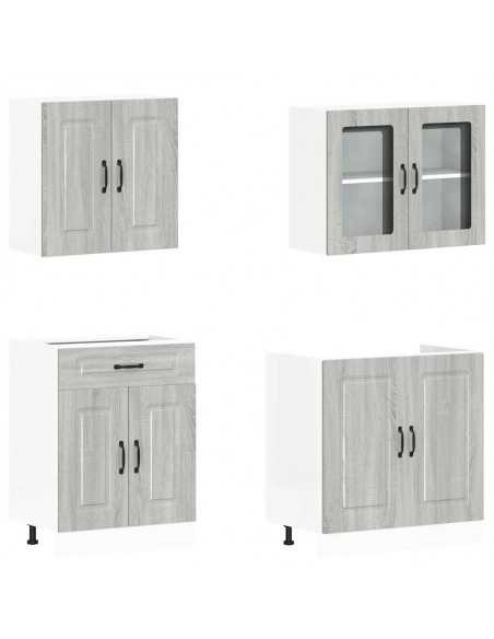 Ensemble d'armoires de cuisine 4 pcs Kalmar bois d'ingénierie