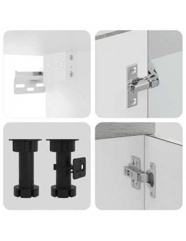 Ensemble d'armoires de cuisine 4 pcs Kalmar bois d'ingénierie