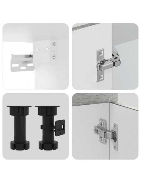 Ensemble d'armoires de cuisine 4 pcs Kalmar bois d'ingénierie