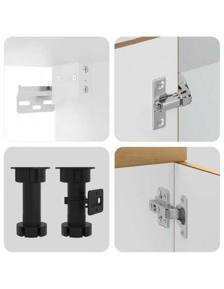 Ensemble d'armoires de cuisine 4 pcs Kalmar bois d'ingénierie