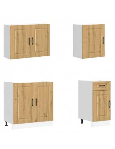 Ensemble d'armoires de cuisine 7 pcs Kalmar bois d'ingénierie