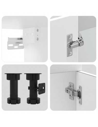 Ensemble d'armoires cuisine 8pcs Kalmar blanc bois d'ingénierie