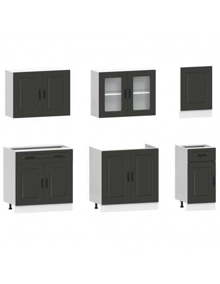 Ensemble d'armoires de cuisine 7 pcs Kalmar bois d'ingénierie