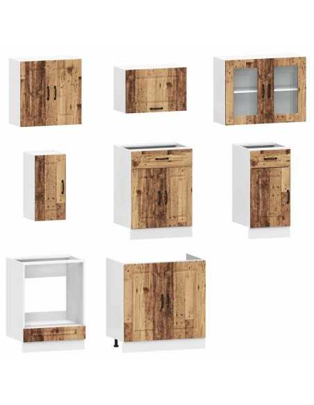 Ensemble d'armoires de cuisine 8 pcs Kalmar bois d'ingénierie