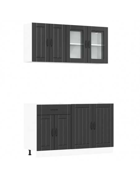 Ensemble d'armoires de cuisine 4 pcs Kalmar bois d'ingénierie