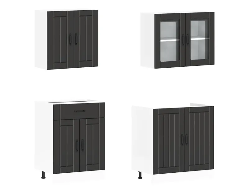 Ensemble d'armoires de cuisine 4 pcs Kalmar bois d'ingénierie