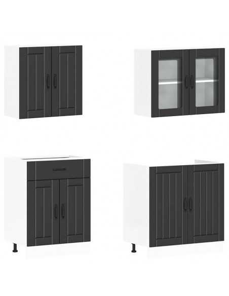 Ensemble d'armoires de cuisine 4 pcs Kalmar bois d'ingénierie