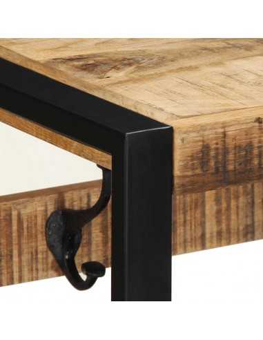 Porte-manteau 80x35x35 cm bois de manguier massif brut
