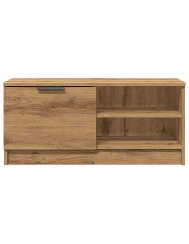 Meuble TV chêne artisanal 80x35x36,5 cm bois d'ingénierie
