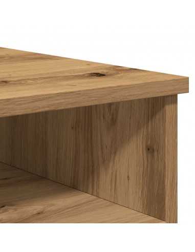 Meuble TV chêne artisanal 80x35x36,5 cm bois d'ingénierie