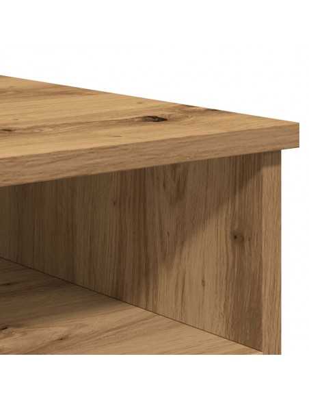 Meuble TV chêne artisanal 80x35x36,5 cm bois d'ingénierie