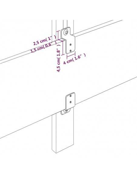 Tête de lit avec oreilles Rose 163x23x78/88 cm Velours