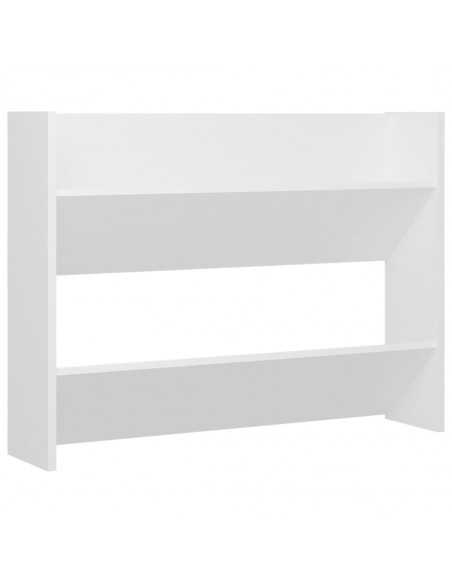 Armoire à chaussures murale Blanc 80x18x60 cm Aggloméré