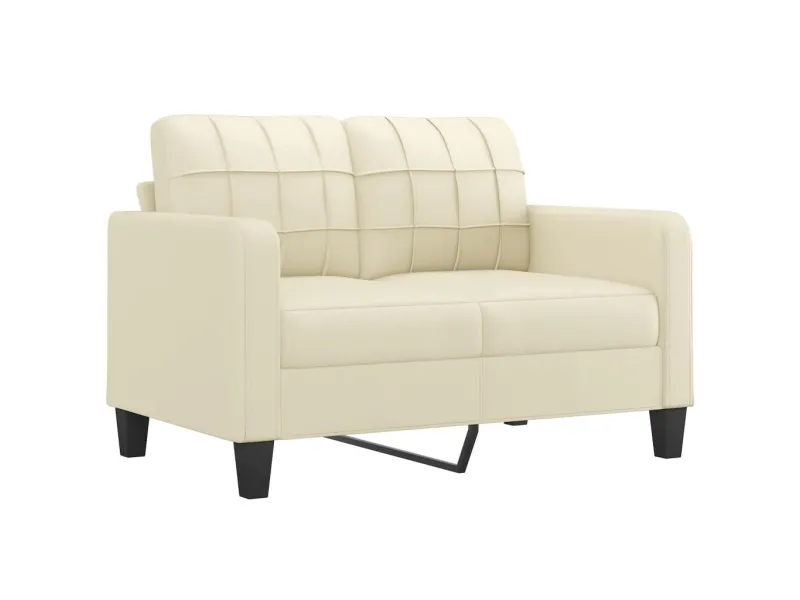 Ensemble de canapés 3 pcs avec coussins Crème Similicuir