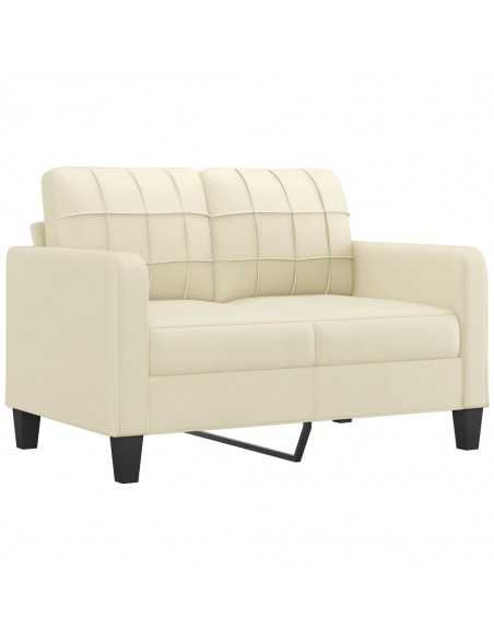 Ensemble de canapés 3 pcs avec coussins Crème Similicuir