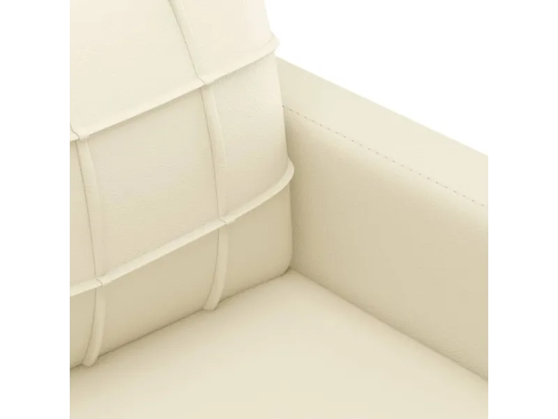 Ensemble de canapés 3 pcs avec coussins Crème Similicuir