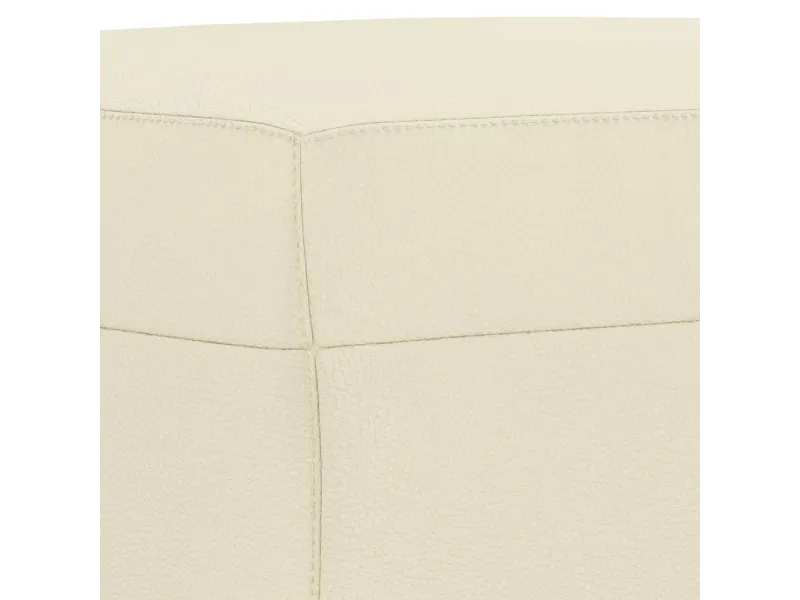 Ensemble de canapés 3 pcs avec coussins Crème Similicuir