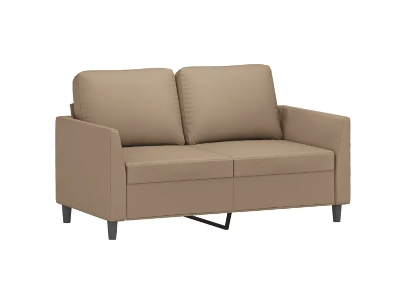 Ensemble de canapés 2 pcs avec coussins Cappuccino Similicuir
