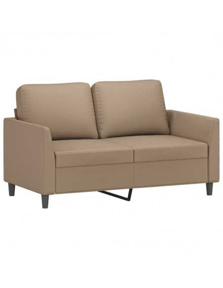Ensemble de canapés 2 pcs avec coussins Cappuccino Similicuir