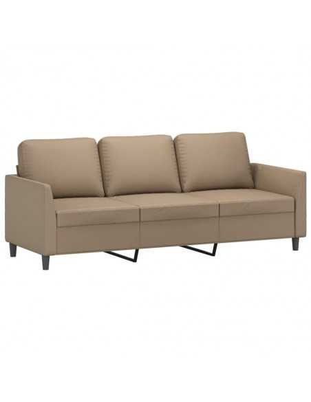 Ensemble de canapés 2 pcs avec coussins Cappuccino Similicuir