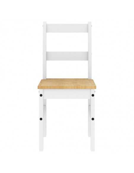Chaises à manger lot de 2 Panama blanc bois massif de pin