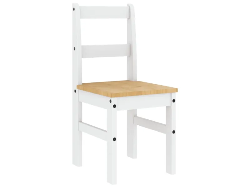Chaises à manger lot de 2 Panama blanc bois massif de pin