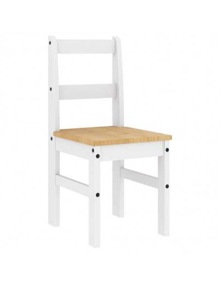 Chaises à manger lot de 2 Panama blanc bois massif de pin