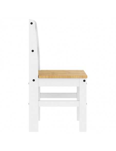 Chaises à manger lot de 2 Panama blanc bois massif de pin