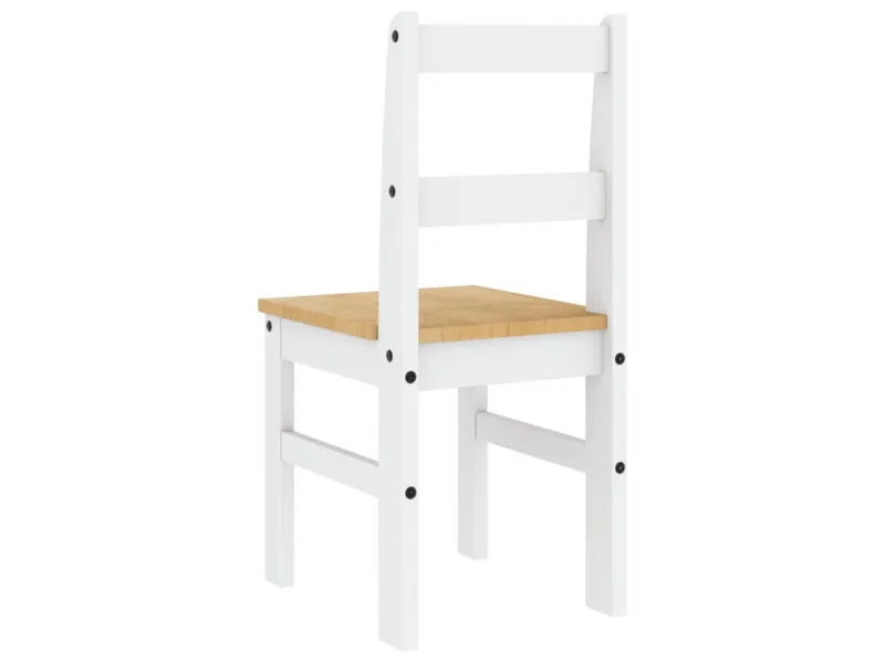 Chaises à manger lot de 2 Panama blanc bois massif de pin