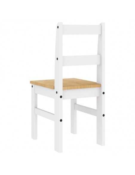 Chaises à manger lot de 2 Panama blanc bois massif de pin