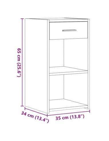 Tables de chevet 2pcs chêne marron 35x34x65cm bois d'ingénierie