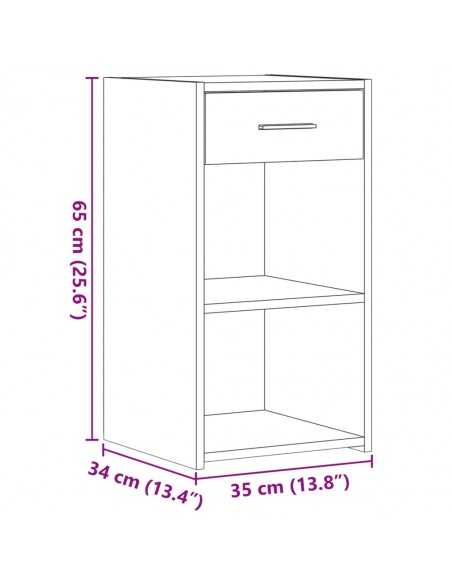 Tables de chevet 2pcs chêne marron 35x34x65cm bois d'ingénierie Tables de chevet 2pcs chêne marron 35x34x65cm bois d'ingénierie
