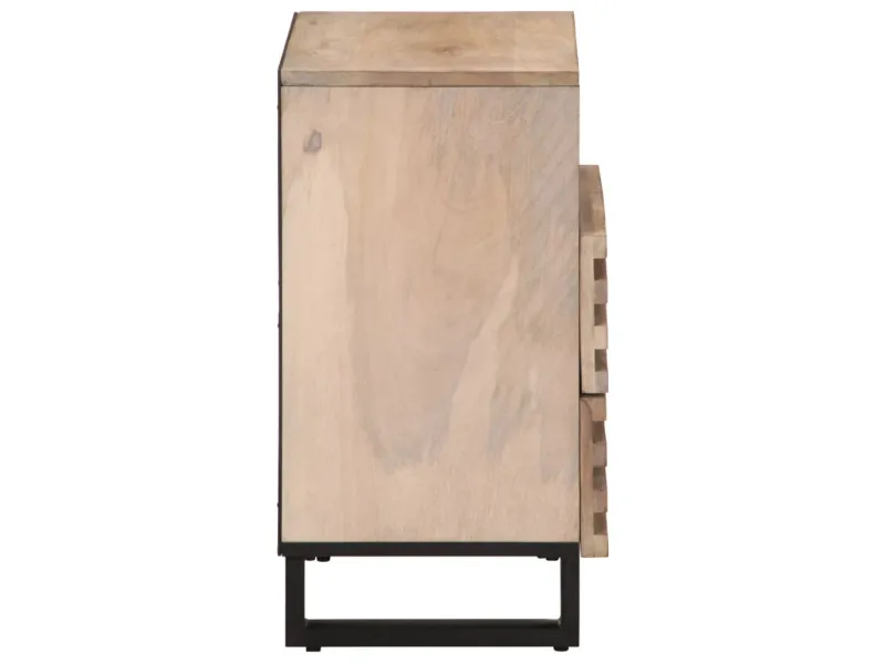 Table de chevet 50x34x62 cm bois de manguier massif brut