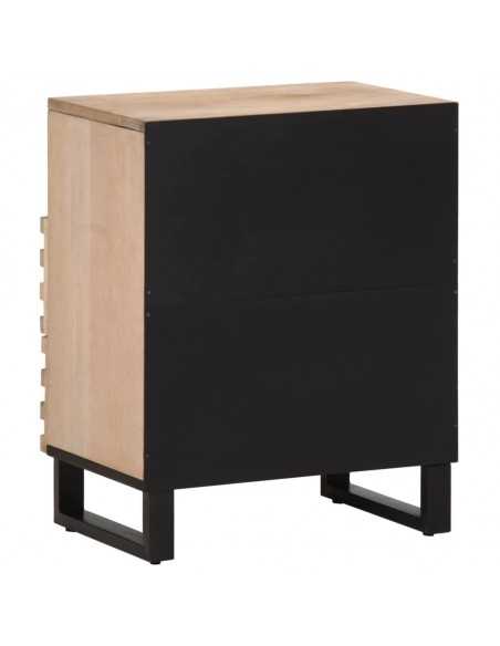 Table de chevet 50x34x62 cm bois de manguier massif brut