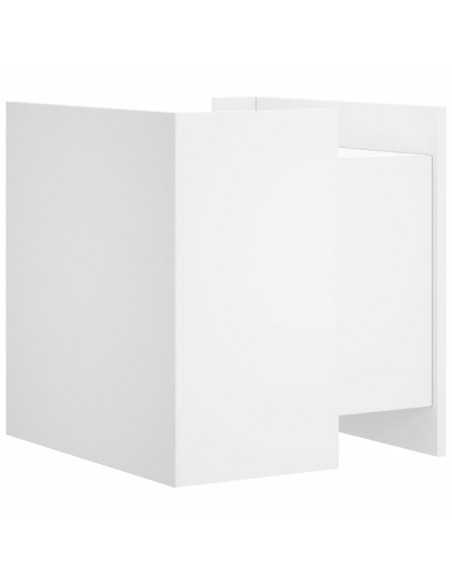 Table de chevet blanc 45x50x50 cm bois d’ingénierie Table de chevet blanc 45x50x50 cm bois d’ingénierie