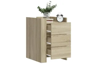 Table de chevet chêne sonoma 45x50x65 cm bois d’ingénierie