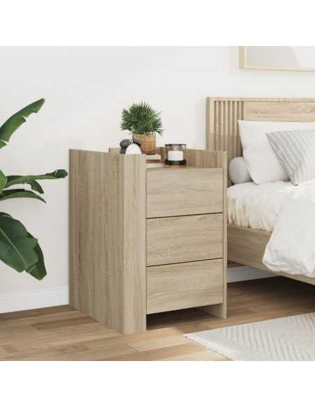 Table de chevet chêne sonoma 45x50x65 cm bois d’ingénierie