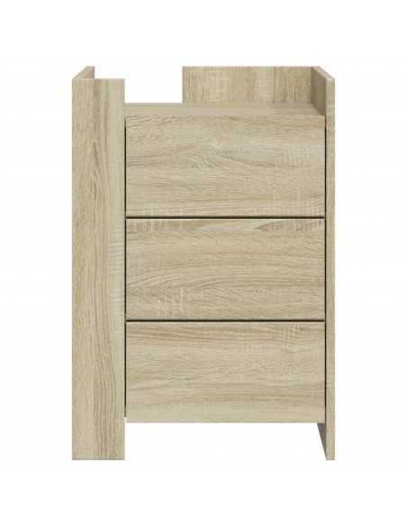 Table de chevet chêne sonoma 45x50x65 cm bois d’ingénierie