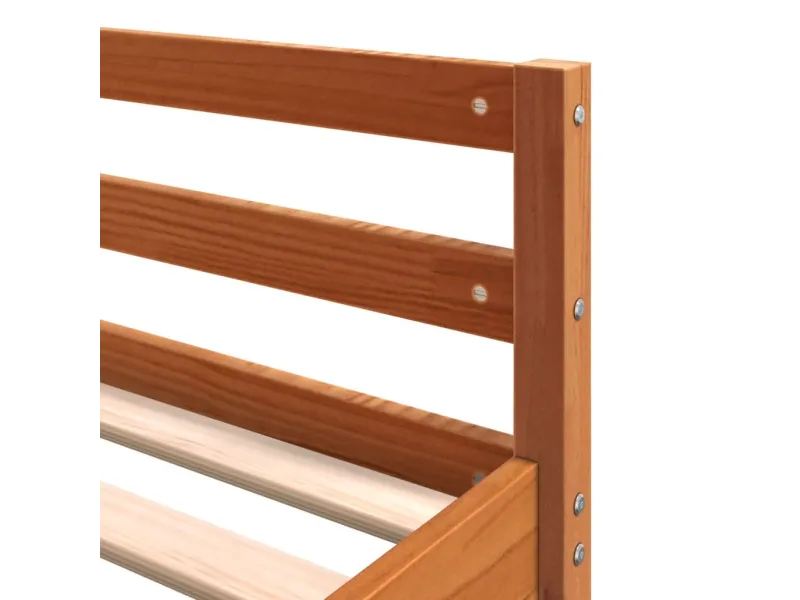 Lit superposé et bureau et échelle 180x200cm bois de pin massif