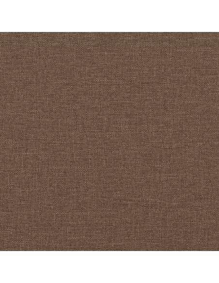 Canapé à 3 places avec repose-pieds Marron 180 cm Tissu