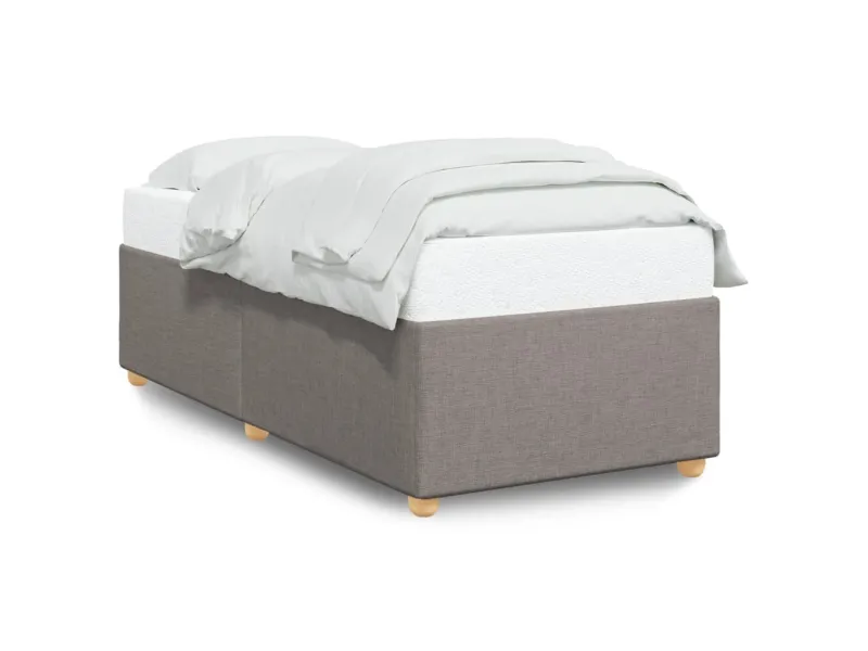 Cadre de lit sans matelas taupe 90x190 cm tissu