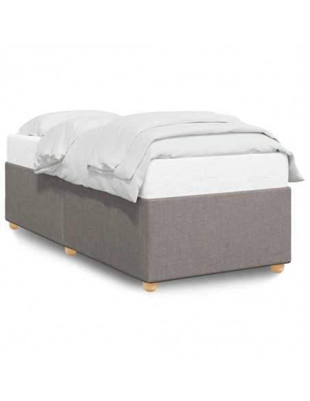 Cadre de lit sans matelas taupe 90x190 cm tissu