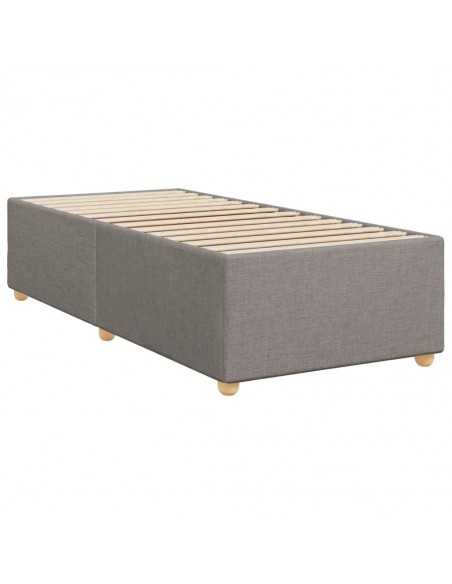 Cadre de lit sans matelas taupe 90x190 cm tissu